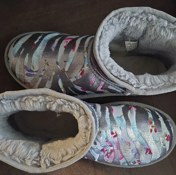 UGG Gray and Multicolor Ankle Boots - Picture 2 of 4